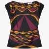Top PUCCI Dune Print Silk visiniu
