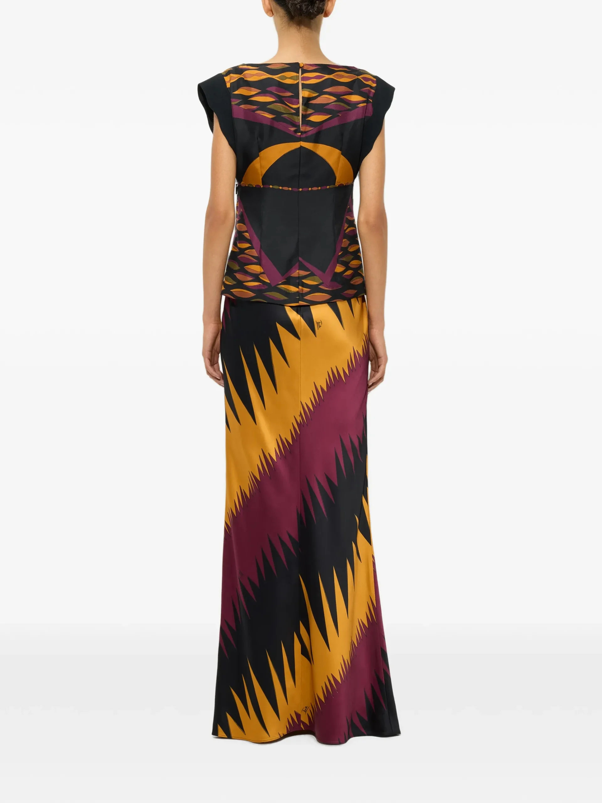 Top PUCCI Dune Print Silk visiniu - imagine 2