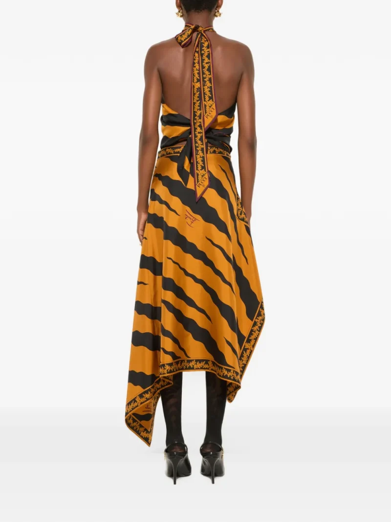 Alternative view of Top PUCCI Fiamme Print Halter Top auriu