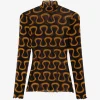 Top Pucci Onda Print High-Neck Tulle multicolor