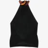 Top PUCCI Silk-Trim Halterneck negru