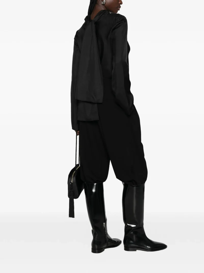 Top Rohe Bow-Detail Long-Sleeve negru - imagine 3