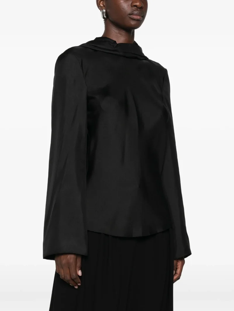 Alternative view of Top Rohe Bow-Detail Long-Sleeve negru