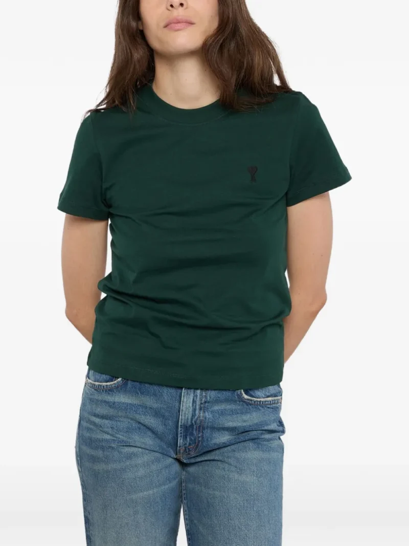 Tricou Ami Paris Ami de Coeur verde - imagine 3
