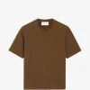 Tricou Ami Paris Embossed Ami de Coeur maro