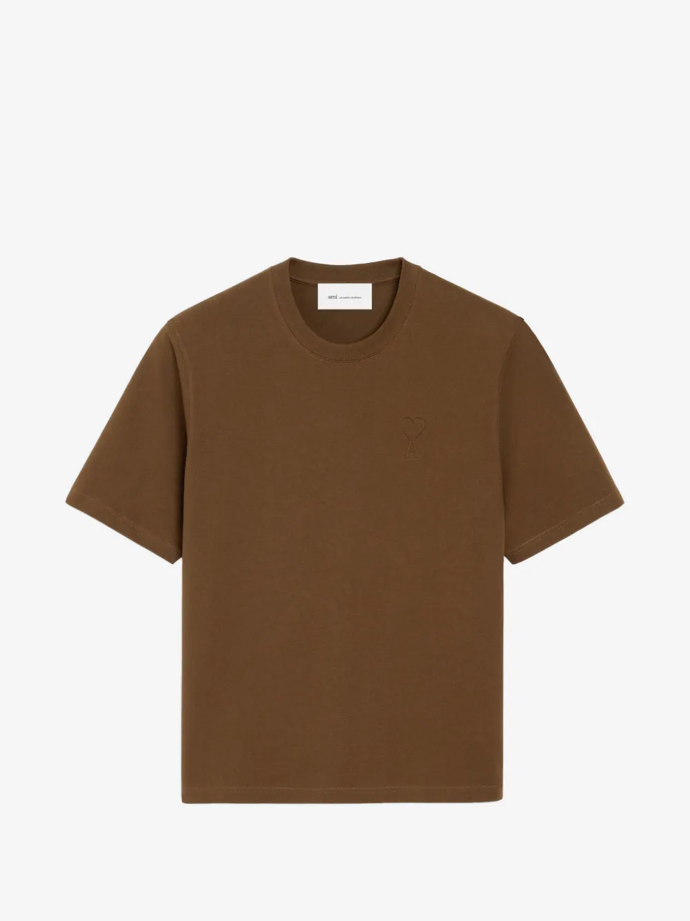 Tricou Ami Paris Embossed Ami de Coeur maro