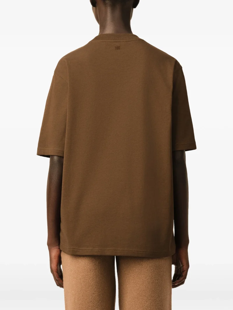 Alternative view of Tricou Ami Paris Embossed Ami de Coeur maro