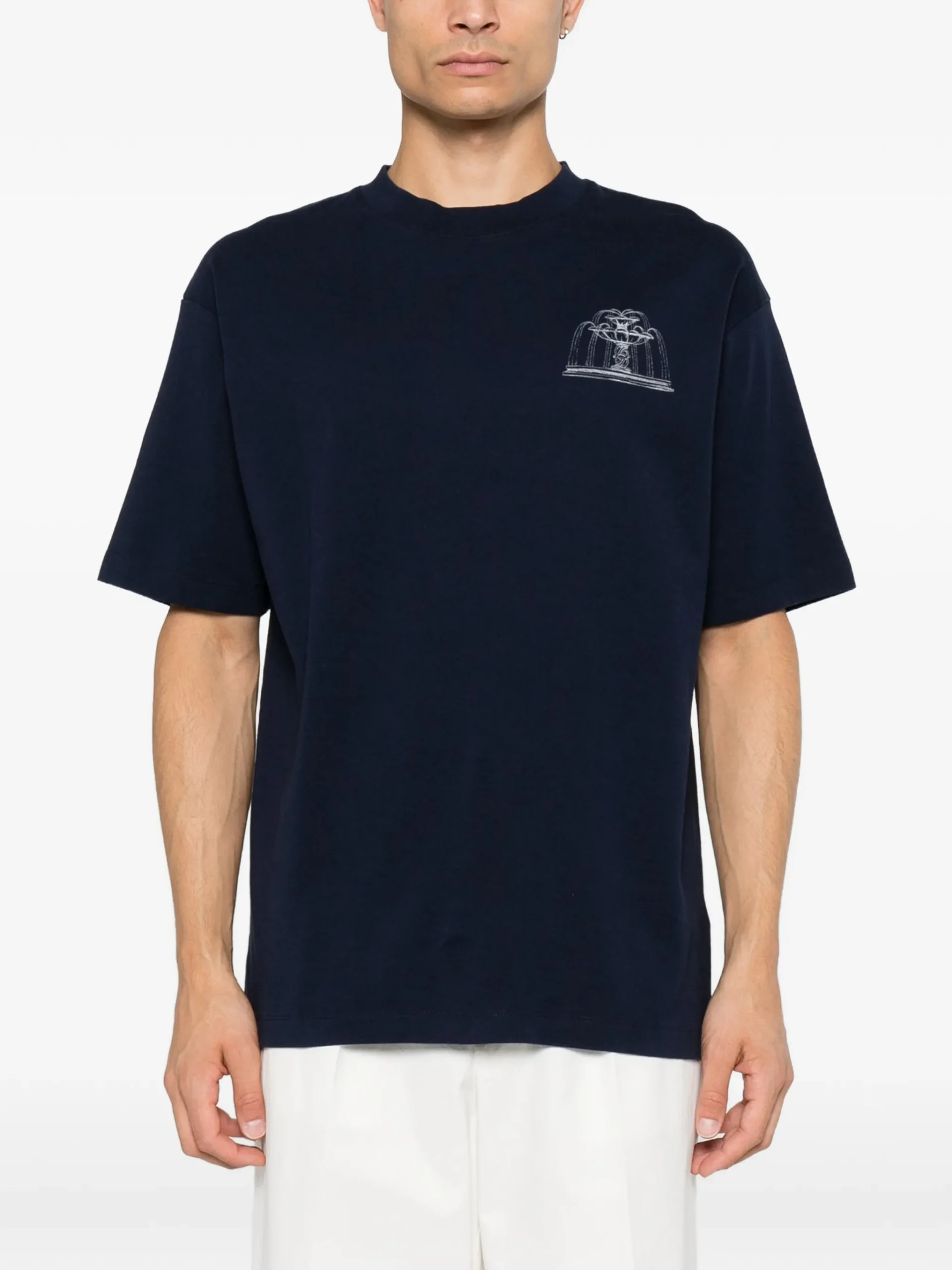 Tricou Drole De Monsieur Fountain bleumarin - imagine 2