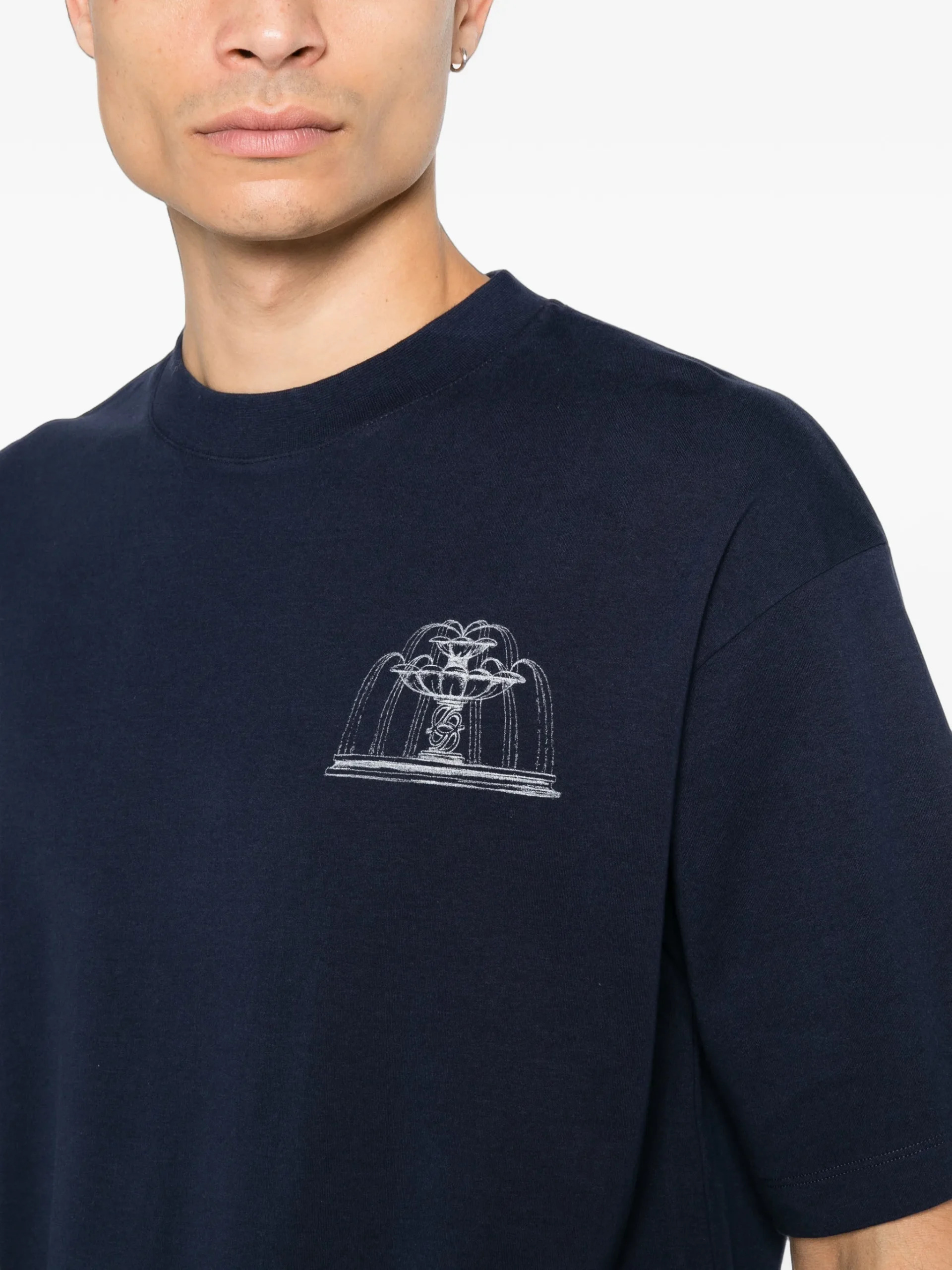 Tricou Drole De Monsieur Fountain bleumarin - imagine 4