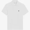 Tricou polo Ami Paris Ami de Coeur alb