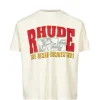 Tricou RHUDE graphic-print crem