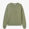 Bluza Axel Arigato Gens Logo-Embroidered Washed verde
