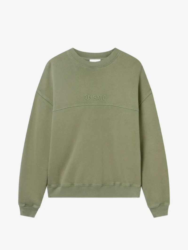 Bluza Axel Arigato Gens Logo-Embroidered Washed verde