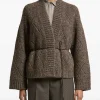 Cardigan Peserico Sequin-Embellished Blted bej