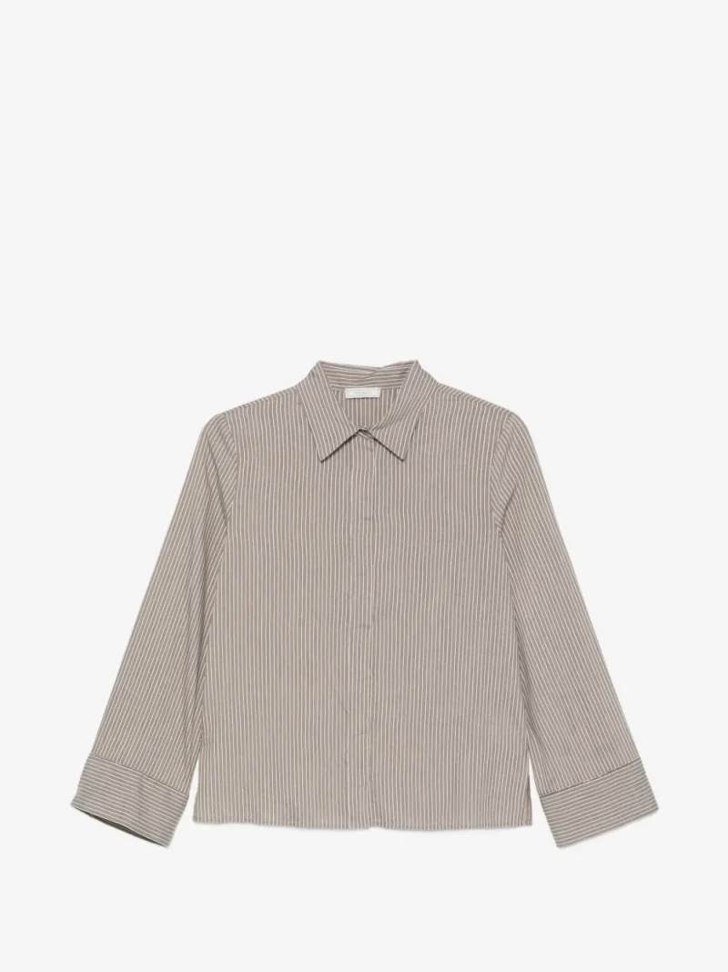 Camasa Peserico Striped Long-Sleeve gri