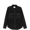 Camasa MARANT Viken Contrast-Stitch negru