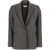 Sacou Antonelli Herringbone-Pattern Single-Breasted maro