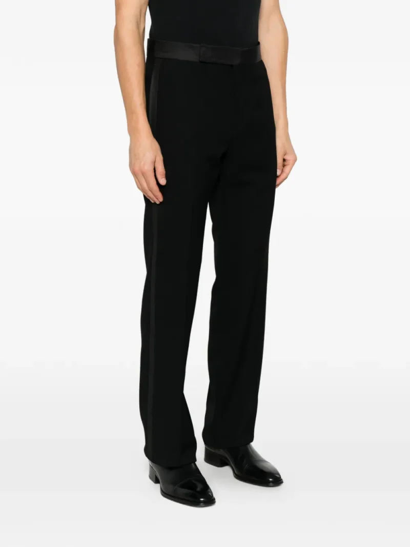 Pantaloni TOM FORD Stripe-Trim Tailored negru - imagine 3