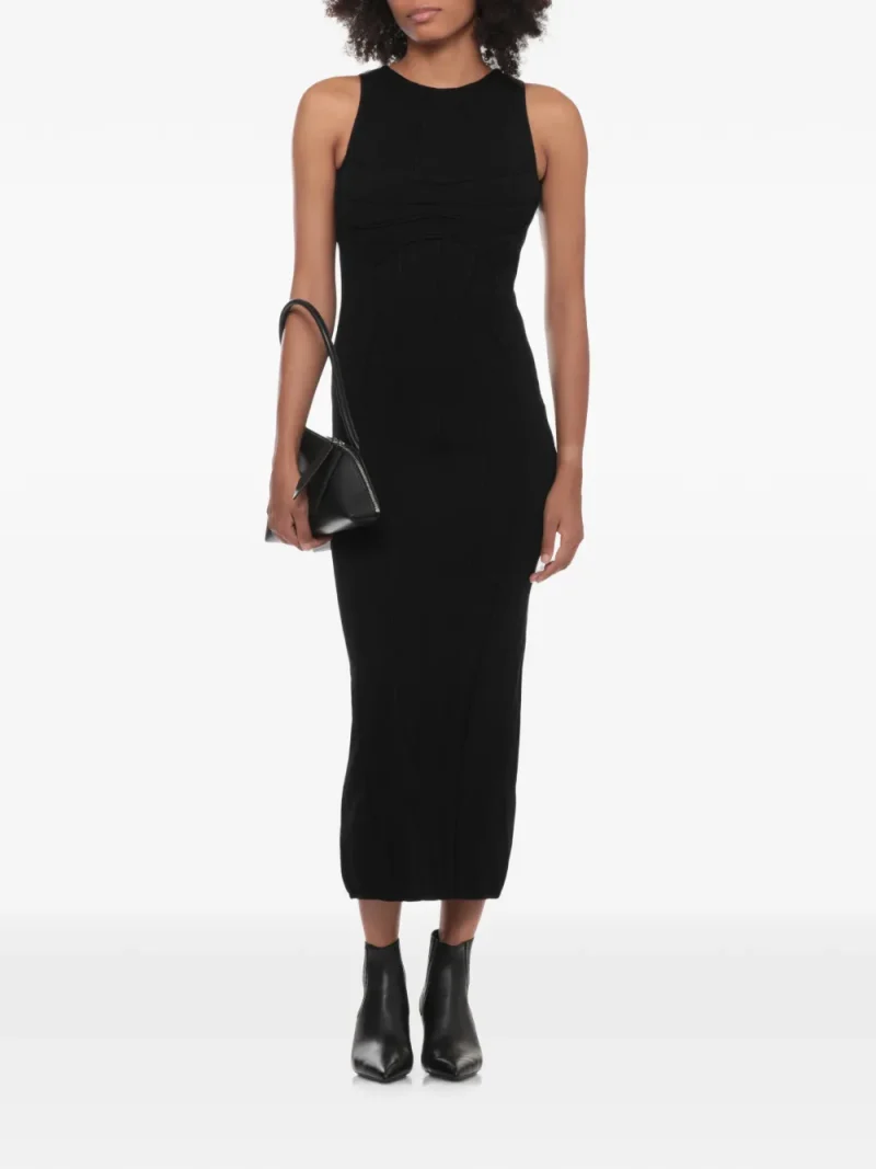 Rochie midi The Attico negru - imagine 3