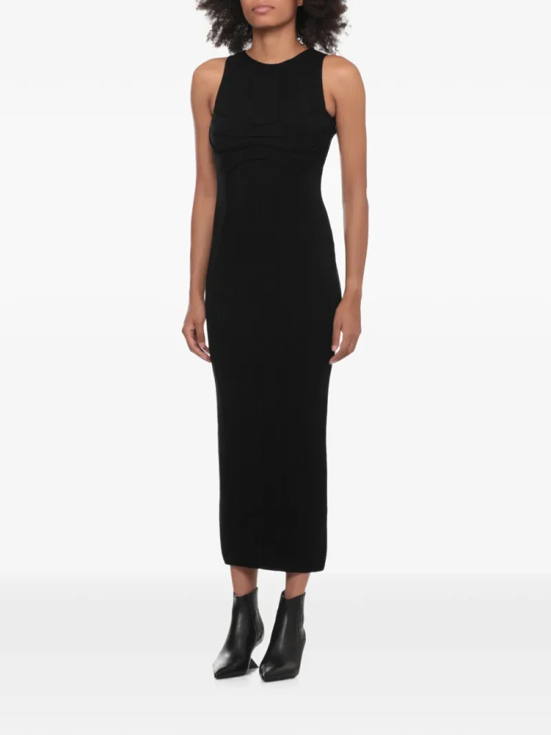 Rochie midi The Attico negru - imagine 4