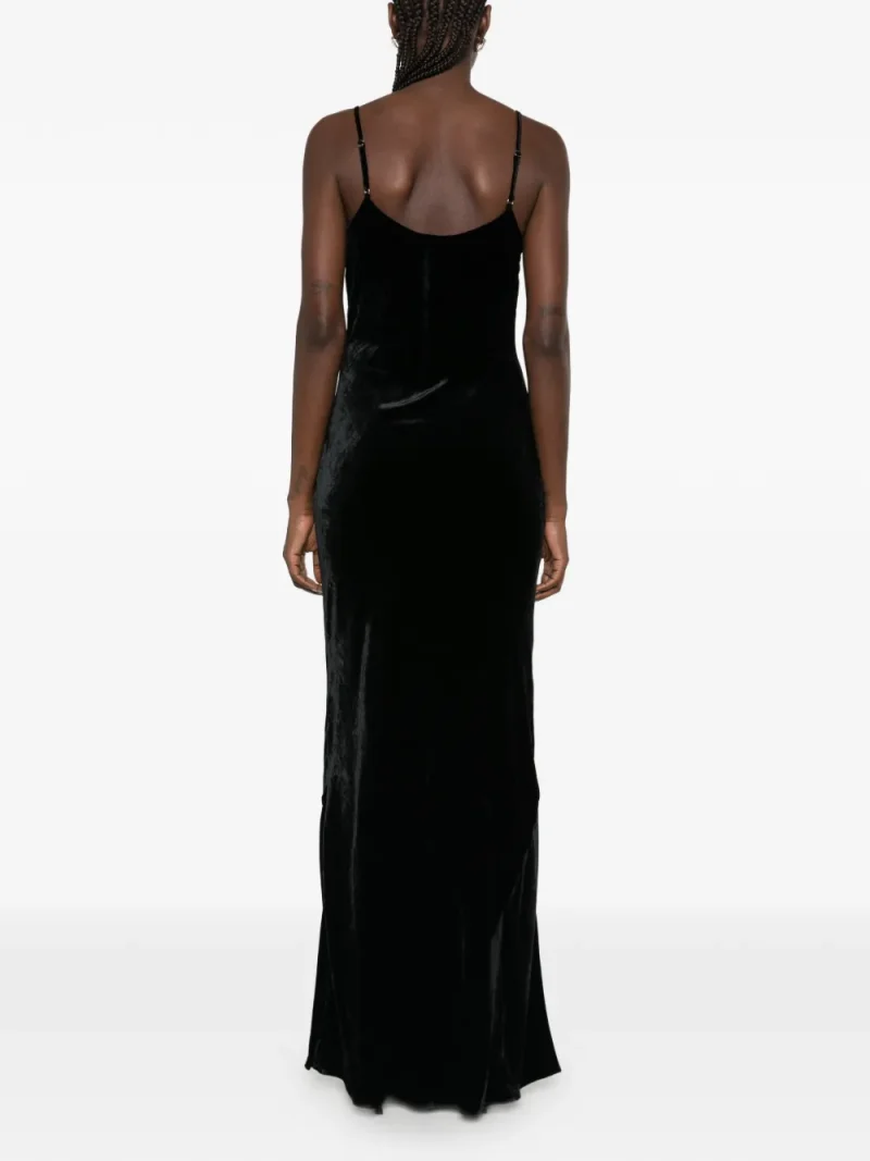 Alternative view of Rochie maxi Stella McCartney Lace-Panelled negru