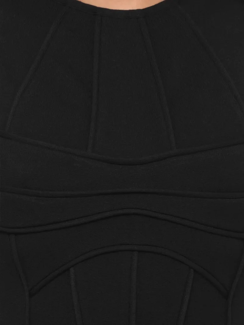 Rochie midi The Attico negru - imagine 5