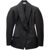 Sacou Versace Pinstripe Wool Twill gri