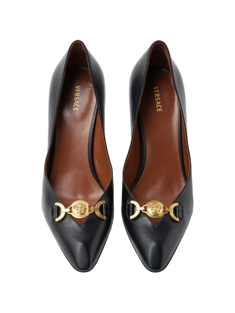 Pantofi Versace Clelia Nappa 90 mm negru - imagine 3