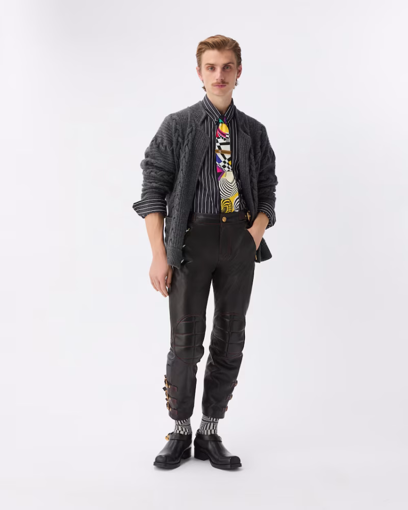 Camasa Versace Striped Poplin gri - imagine 5