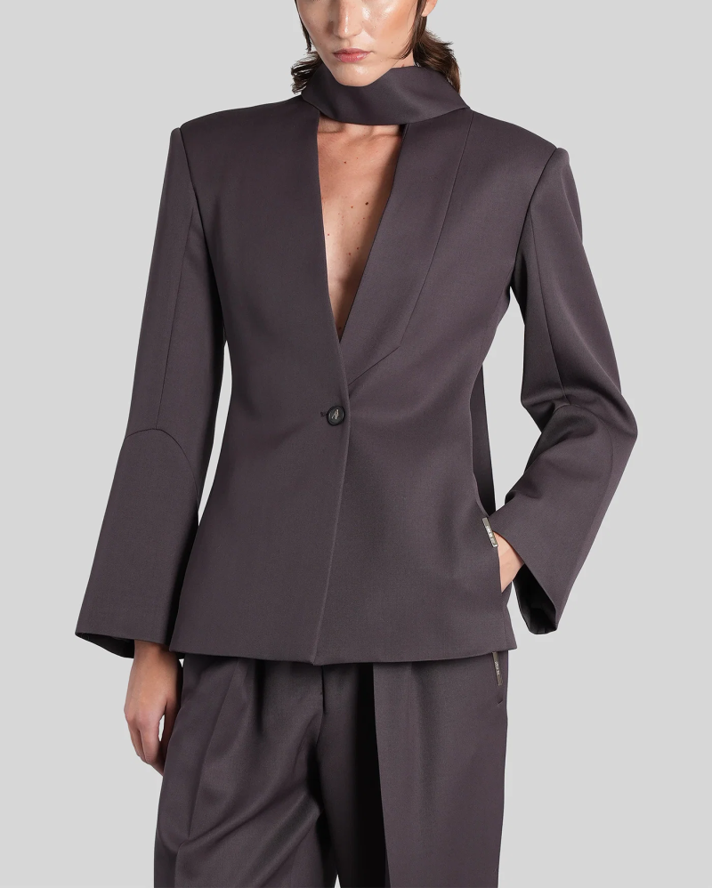 Sacou The Attico Tuxedo violet - imagine 4