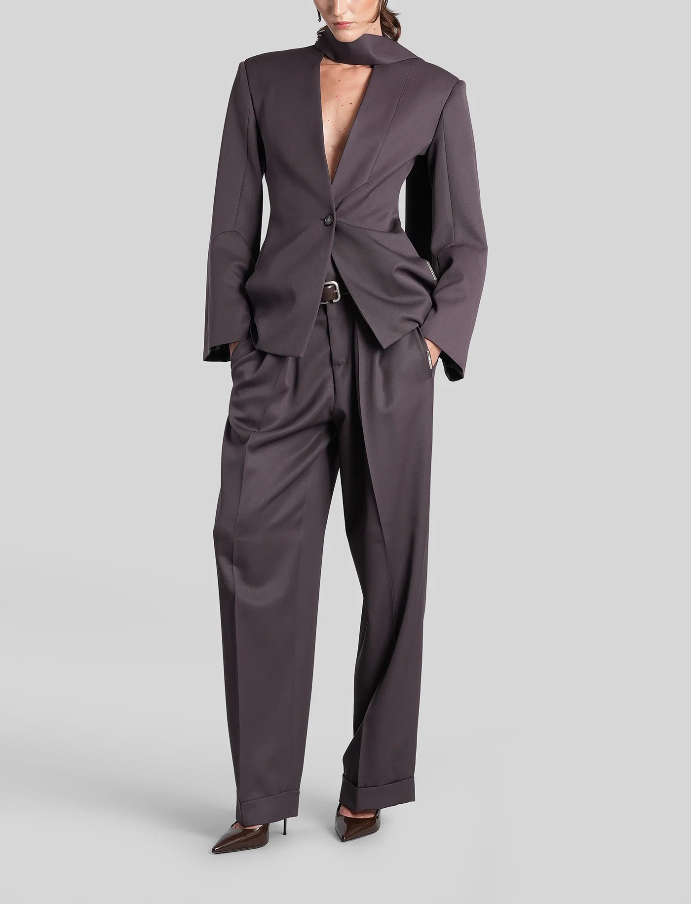 Sacou The Attico Tuxedo violet - imagine 5