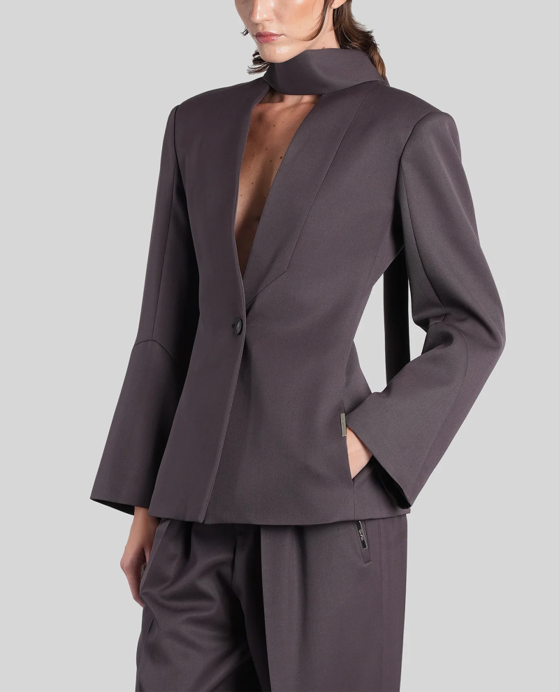Sacou The Attico Tuxedo violet - imagine 6