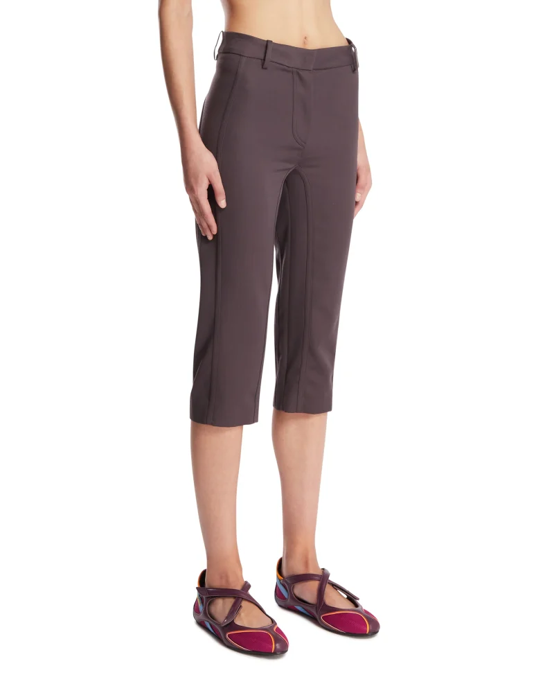 Pantaloni The Attico Seam-Detail Knee-Length violet - imagine 3