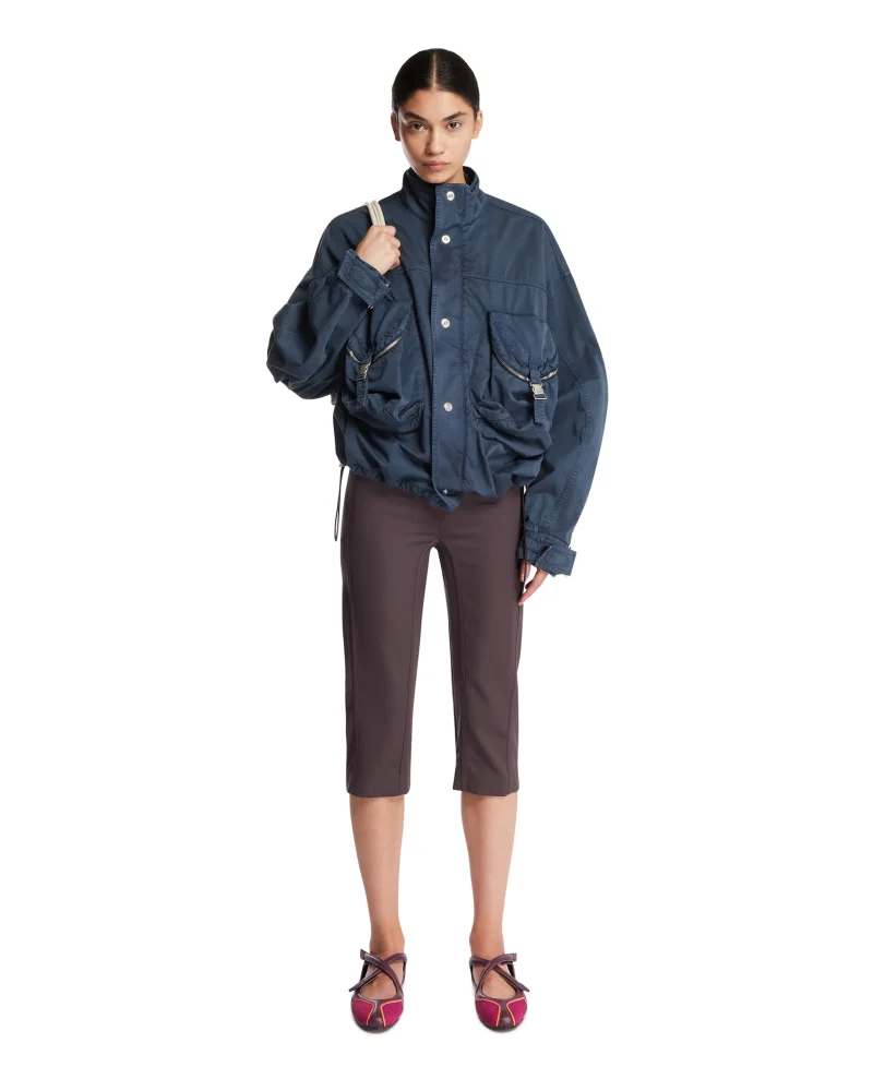 Pantaloni The Attico Seam-Detail Knee-Length violet - imagine 5