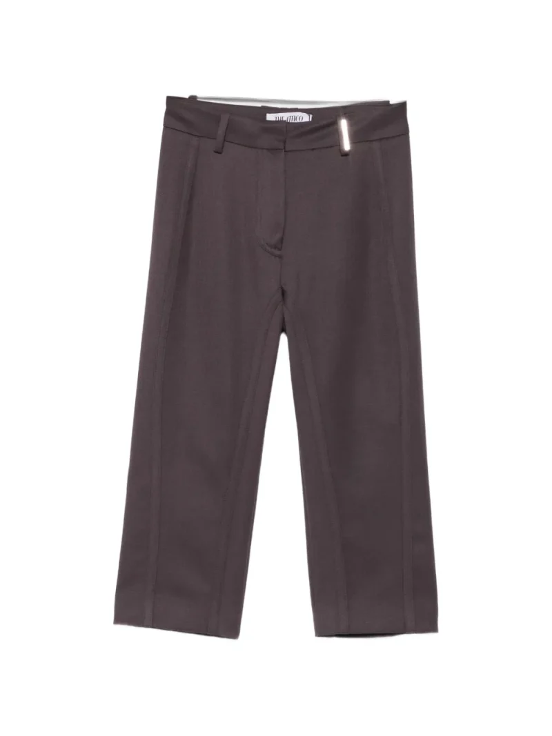 Pantaloni The Attico Seam-Detail Knee-Length violet