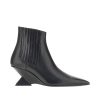 Ghete The Attico Cheope Leather Ankle Boots negru