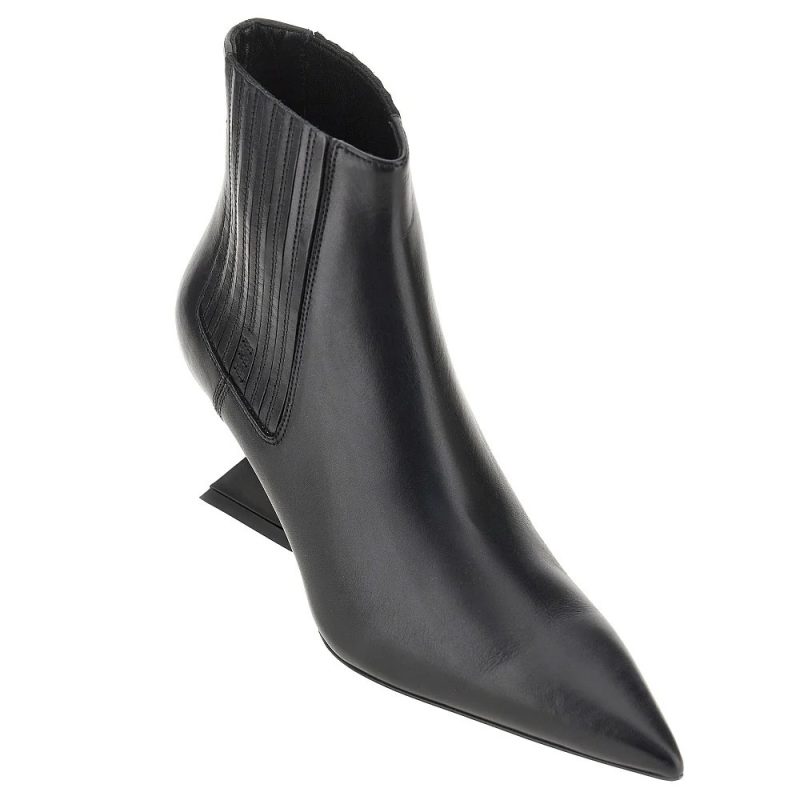 Ghete The Attico Cheope Leather Ankle Boots negru - imagine 3