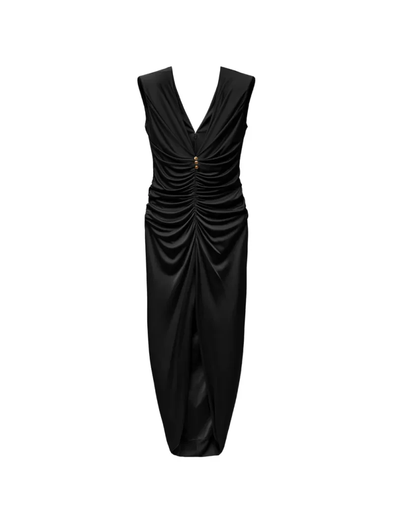 Rochie midi Versace Viscose-Jersey Gown negru