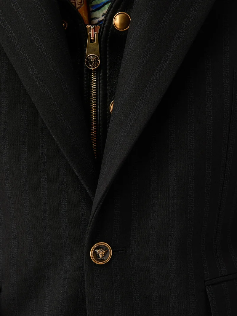 Sacou Versace Jacquard Wool negru - imagine 4