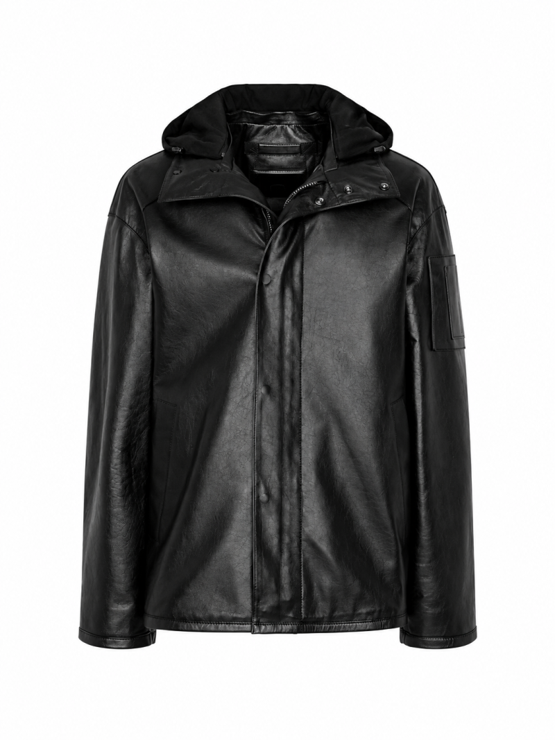 Jacheta Juun.J Sheep-Leather negru