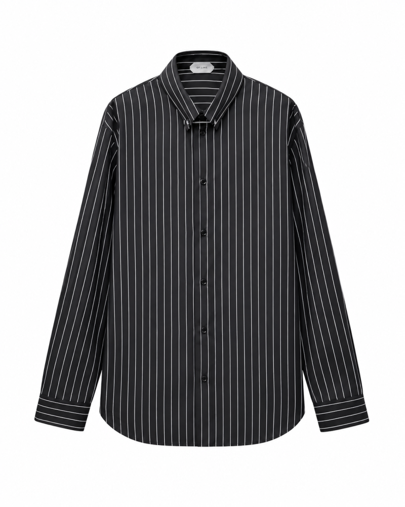 Camasa Versace Striped Poplin gri