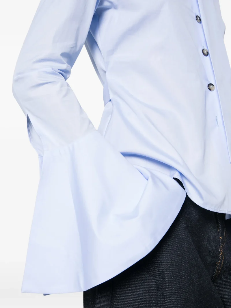 Camasa A.W.A.K.E. Mode High-Collar albastru - imagine 5
