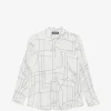 Camasa Lorena Antoniazzi geometric-print alb