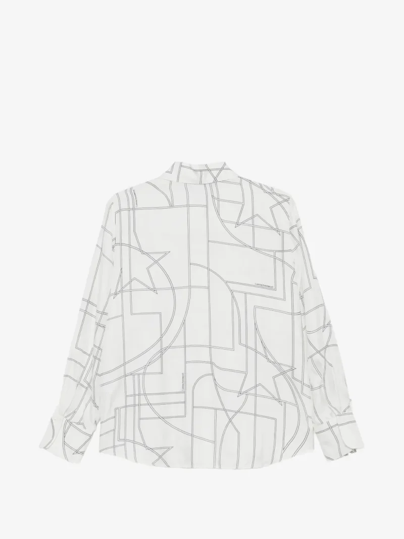Alternative view of Camasa Lorena Antoniazzi geometric-print alb
