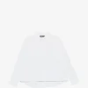 Camasa Lorena Antoniazzi stepped-hem button-back alb