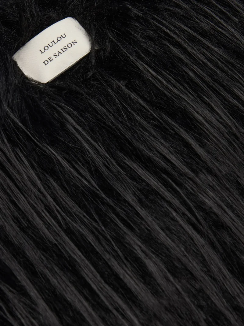 Capa LouLou De Saison Zari faux-fur negru - imagine 4
