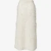 Fusta Fabiana Filippi brushed-finish gauze alb