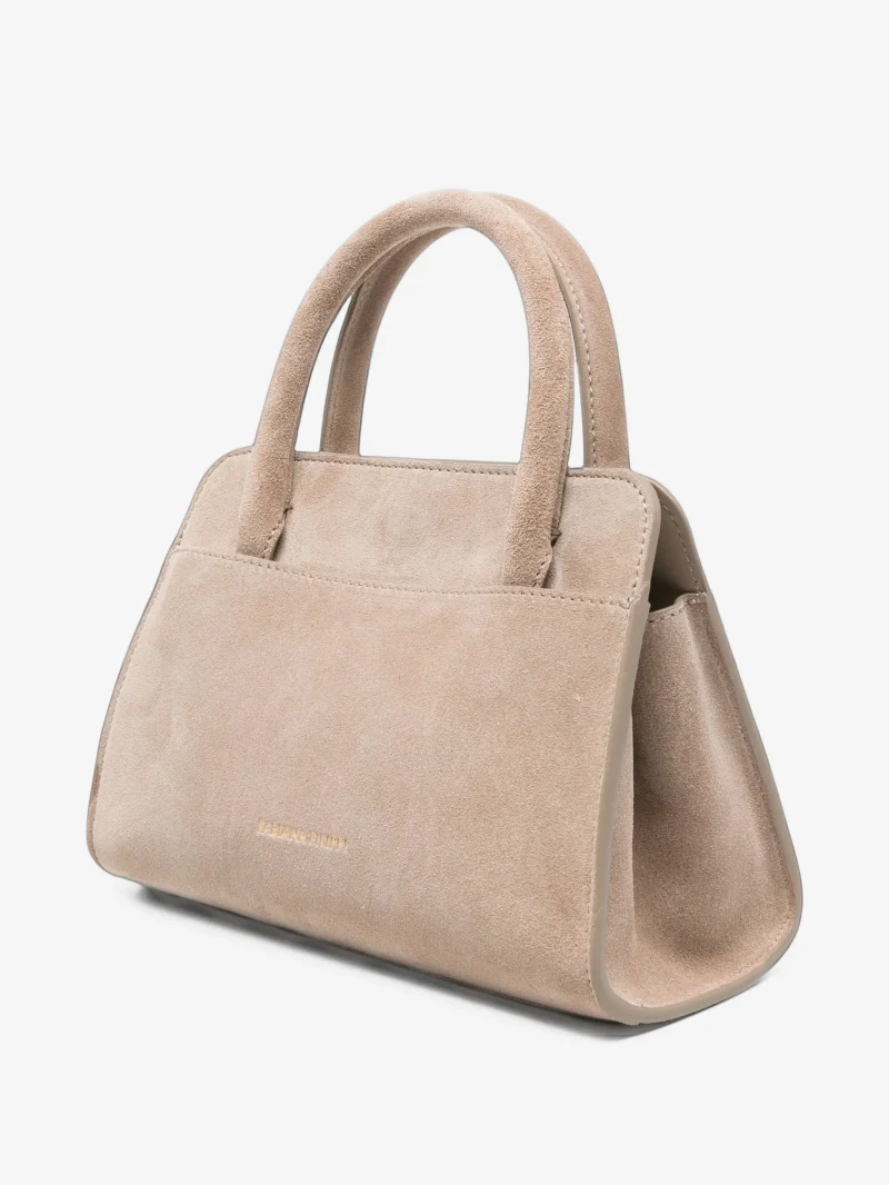 Alternative view of Geanta mini Fabiana Filippi twist-lock suede tote bej