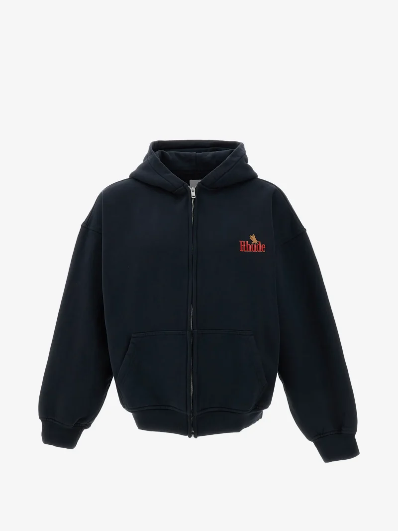 Hanorac RHUDE graphic-print zip-up negru
