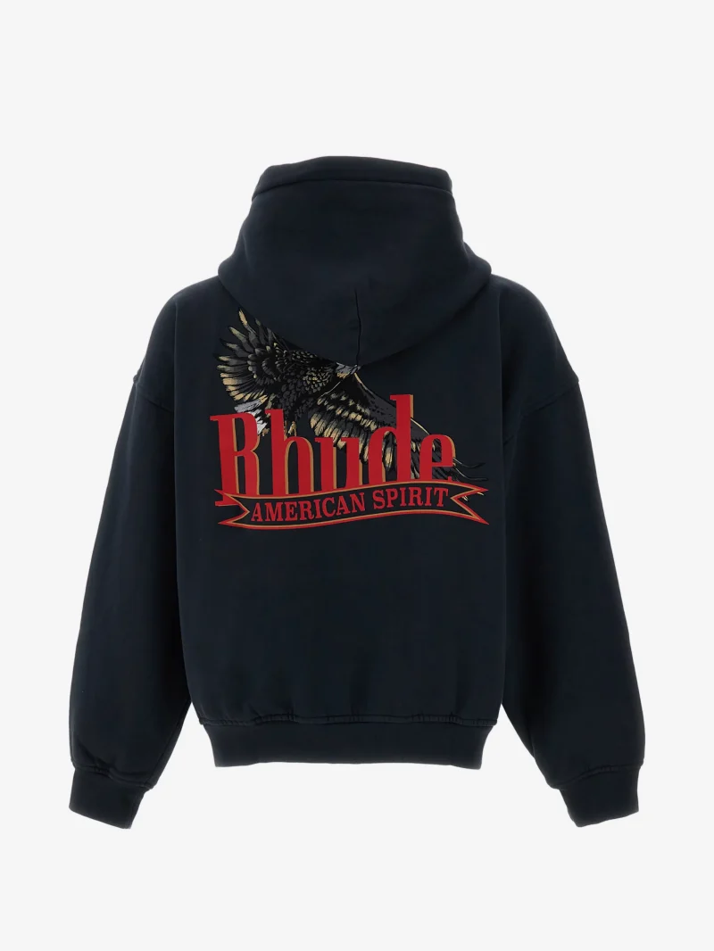 Alternative view of Hanorac RHUDE graphic-print zip-up negru